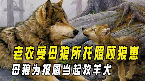 贵州老农受母狼所托，精心照顾狼崽一年，母狼为报恩当起牧羊犬