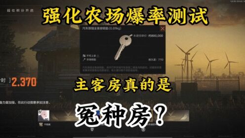 【暗区突围】强化封锁主客房爆率测试，主客房真的是冤种房吗？_高清