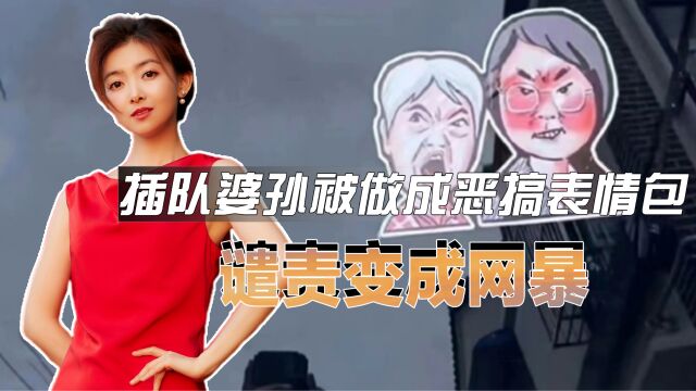 插队婆孙被做成恶搞表情包,谴责变成网暴,后果谁来承担?