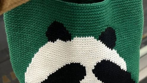 蒙眼熊猫包编织教程