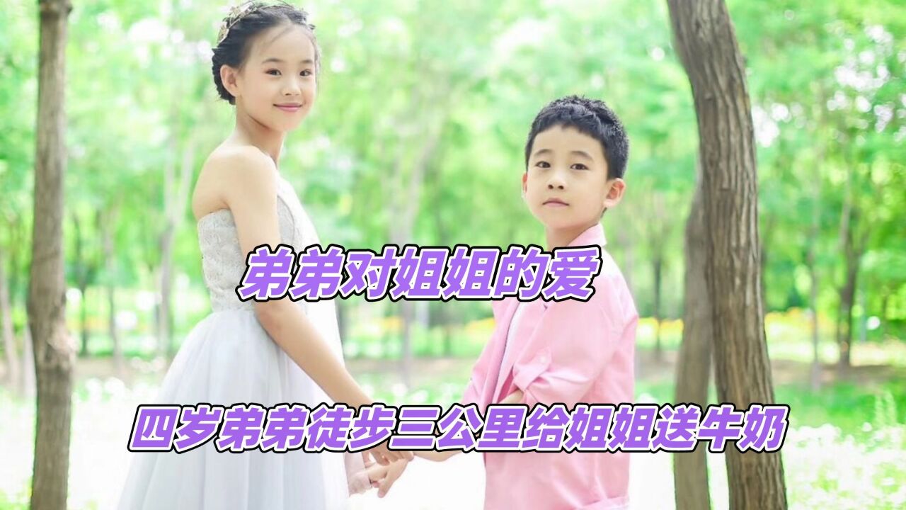 弟弟对姐姐的爱,四岁弟弟徒步三公里给姐姐送牛奶,还要啥男朋友_高清1080P在线观看平台_腾讯视频