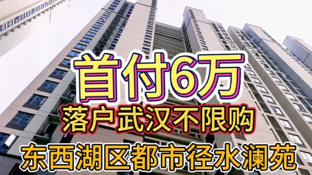 东西湖区不限购首付6万落户东西湖户口,地铁现房,买了装修入住