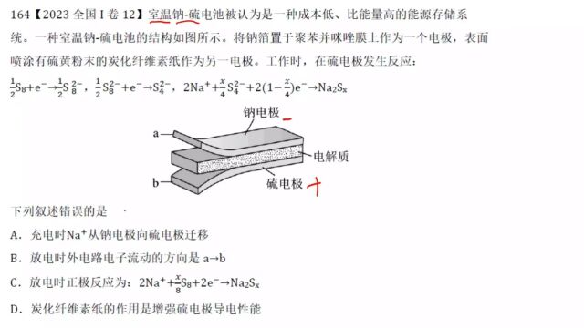 2023高考化学全国I卷12电化学