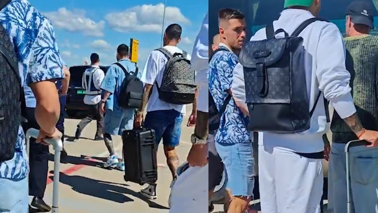 梅西乘私人飞机抵达北京 德保罗同机抵达寸步不离