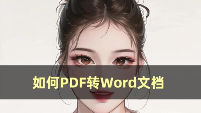 如何PDF转Word文档