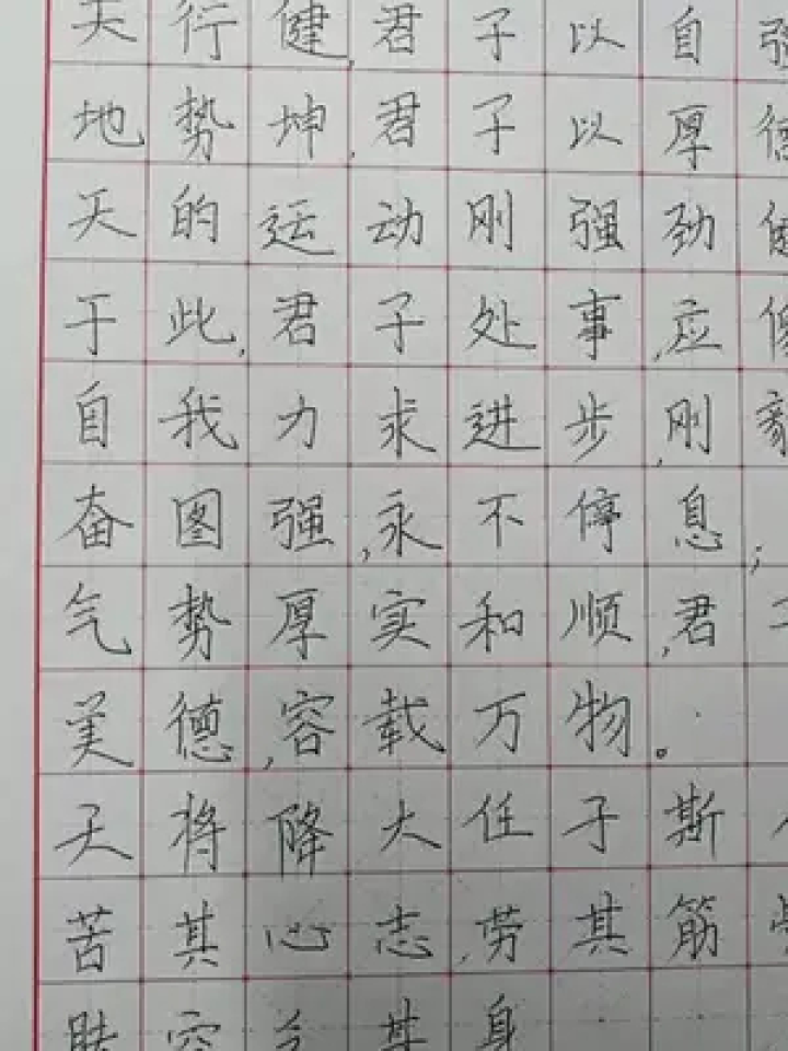 写字是一种生活 天行健,君子以自强不息;地势坤,君子以厚德载物.