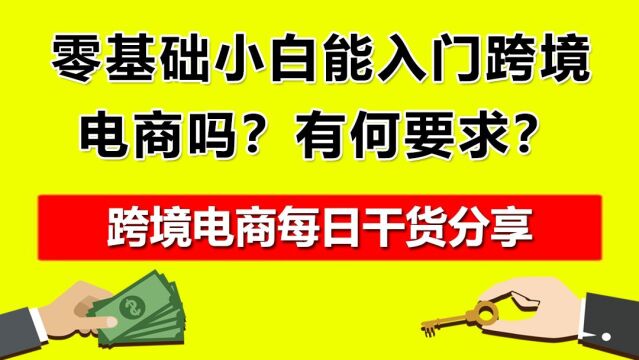 1.零基础小白也能入门跨境电商吗?有何要求?