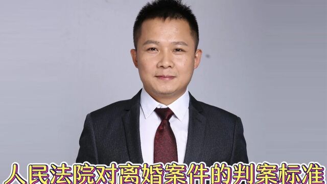 人民法院对离婚案件的判案标准