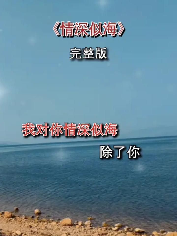 你怎么就不能明白,我对你情深似海#歌词句句入心 #情深似海 #就怕歌词