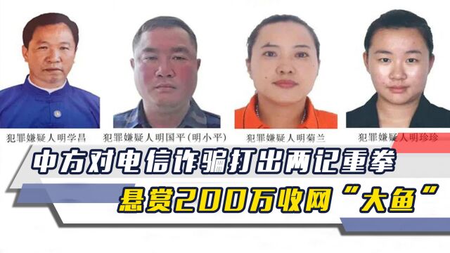 24小时内,中方对电信诈骗打出两记重拳,悬赏200万收网“大鱼”