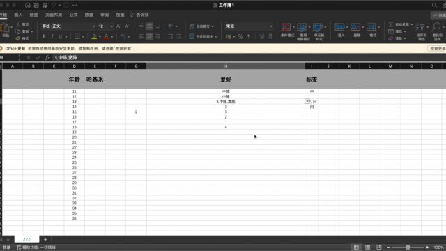 was office excel设置单元格下拉框,支持多选