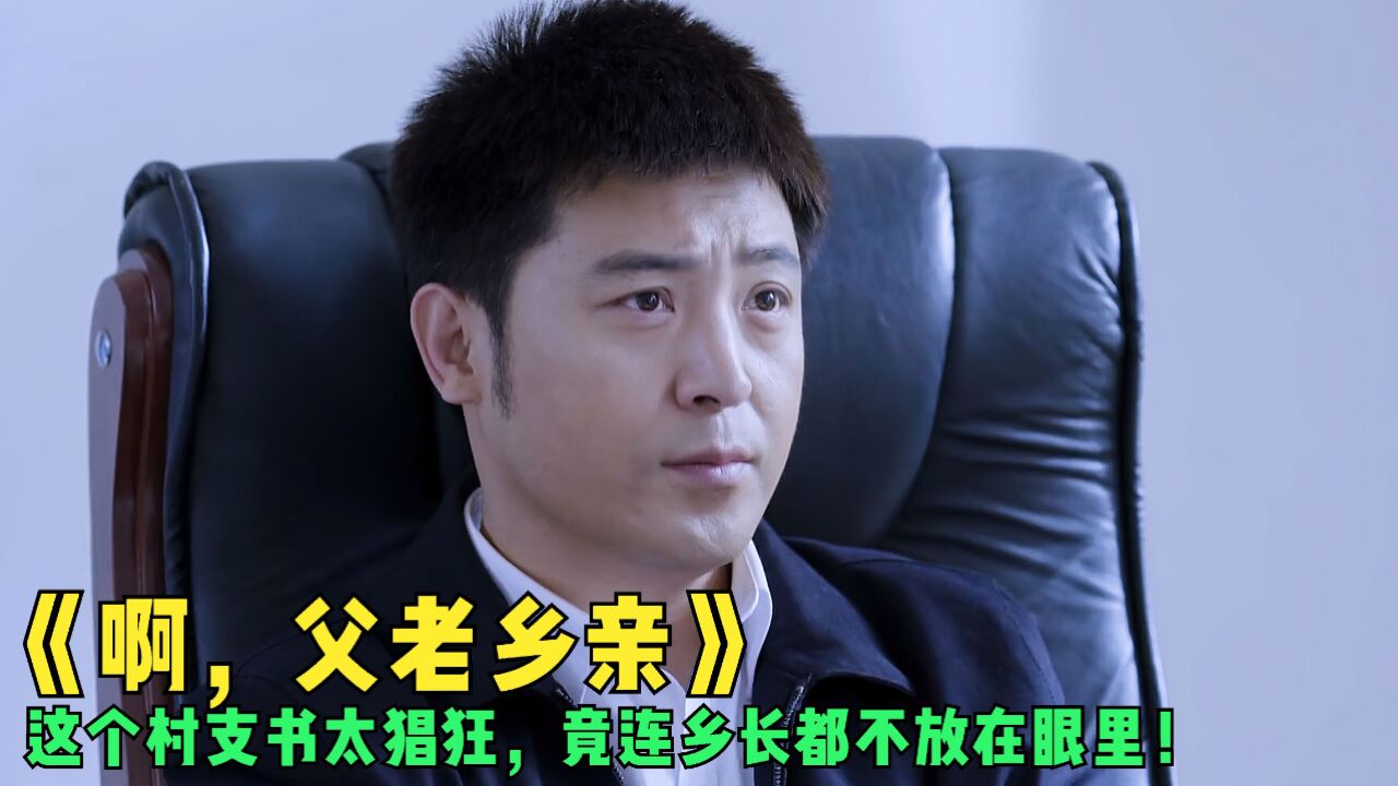 电视剧《啊,父老乡亲》,这个村支书太嚣张了,竟连乡长都敢威胁