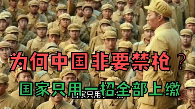 为何中国非要禁枪?曾经家家有枪,国家只用一招全部上缴