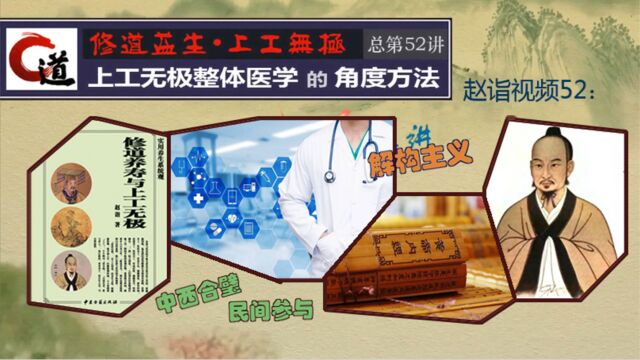 赵诣视频52:上工无极整体医学维康普及的角度方法