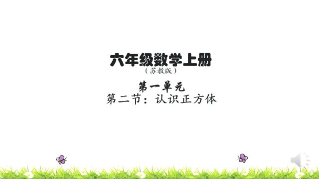 苏教版小学六年级数学上册第一单元第一节《1.2 认识正方体.mp4》