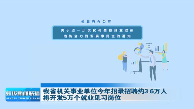 我省机关事业单位今年招录招聘约3.6万人 将开发5万个就业见习岗位