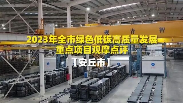 2023年全市绿色低碳高质量发展重点项目观摩点评之安丘答卷