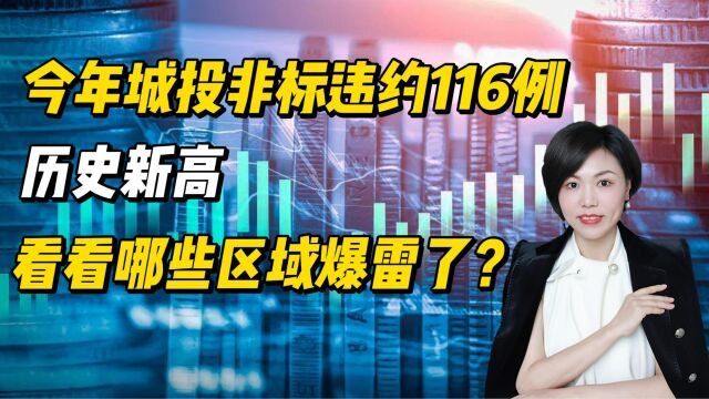 今年城投非标违约116例,历史新高,看看哪些区域爆雷了?