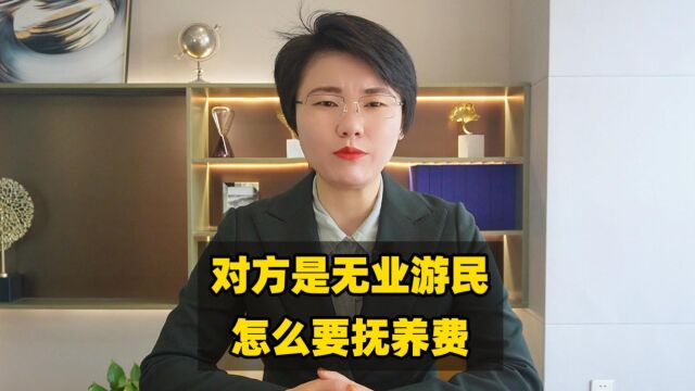 对方是无业游民,怎么要抚养费