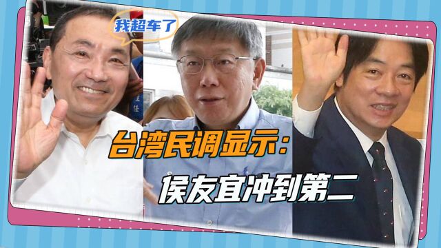 台湾最新民调出炉,赖清德讨厌度、支持度均第一,侯友宜冲到第二