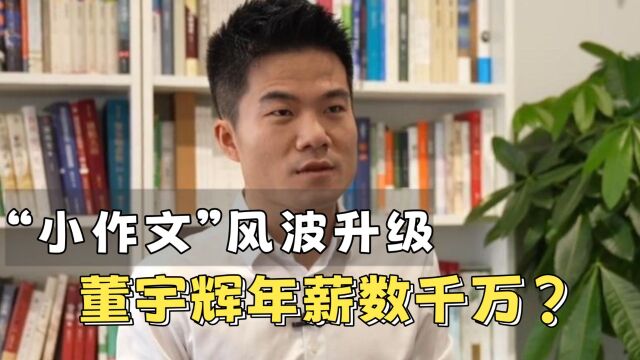 董宇辉年薪不只几千万?小作文风波升级,东方甄选CEO亲自回应