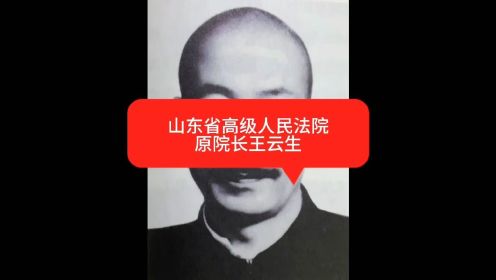 山东省高级人民法院原院长——王云生