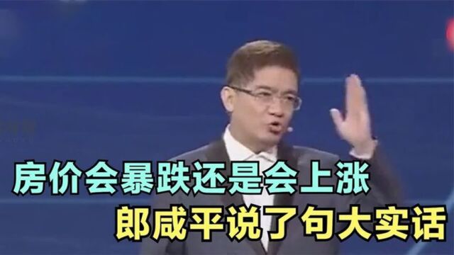 郎咸平多敢说:房价会暴跌还是会暴涨?一针见血令人醍醐灌顶