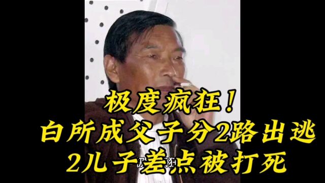 极度疯狂!白所成父子分2路出逃,2儿子差点被打死