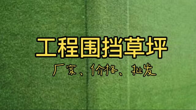 工程围挡草坪:美化城市环境的新选择