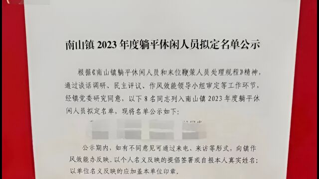 广东佛山南山镇公示“躺平休闲者”背后:GDP回落,招商引资未达预期