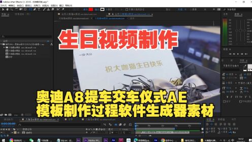 生日奥迪a8提车交车仪式ae模板制作过程软件生成器素材