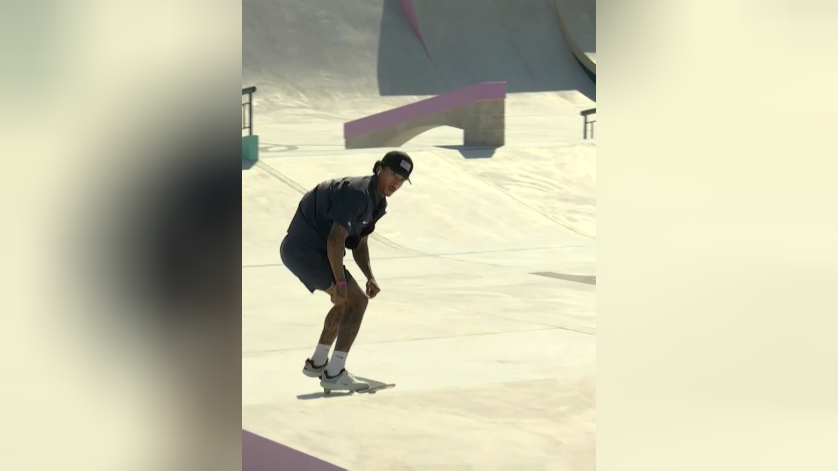 街头滑板巨星nyjah huston摘下男子街式滑板铜牌