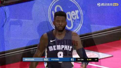 《NBA全场集锦》灰熊vs活塞第3节精编 格里芬强力篮下1VS4