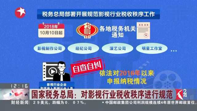 国家税务总局 对影视行业税收秩序进行规范