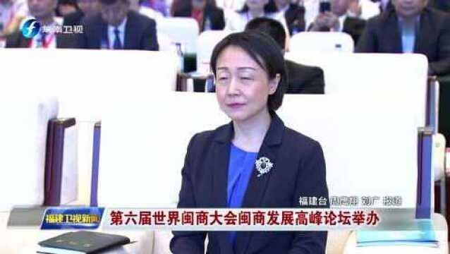 第六届世界闽商大会闽商发展高峰论坛举办