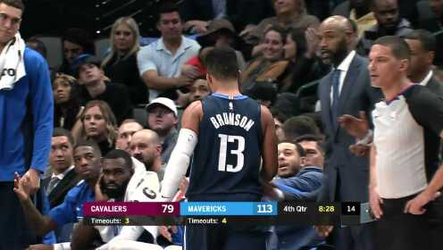 《NBA全场回放》【原声回放】骑士vs独行侠第4节 杰克逊迪恩连珠三分绑定局势