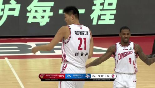 《CBA全场集锦》巨灵神下凡 刘传兴突破暴扣得手震撼全场