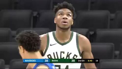《NBA全场回放》NBA季前赛：独行侠vs雄鹿 第2节英文原声回放