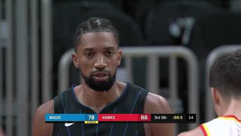 《NBA全场回放》【原声回放】魔术vs老鹰第3节 博格丹诺维奇三分射中