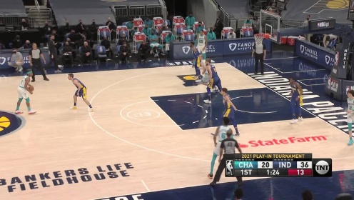 《NBA全场集锦》黄蜂vs步行者第1节原声解说回放