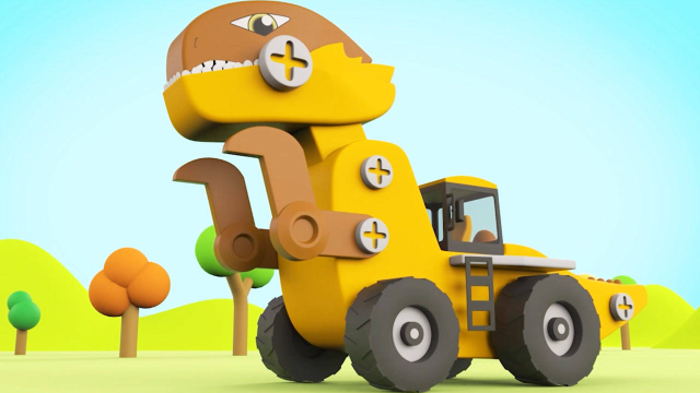 组装恐龙挖掘机