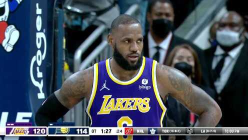 《NBA全场集锦》湖人vs步行者中文解说加时1回放