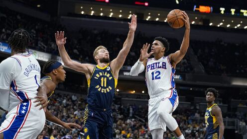 《NBA全场集锦》【球星】哈里斯vs步行者集锦 全场最高34分成空砍