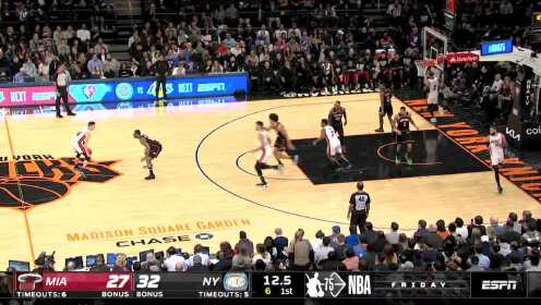 《NBA全场集锦》【原声】热火115-100尼克斯 巴雷特空砍46分尼克斯负热火遭4连败
