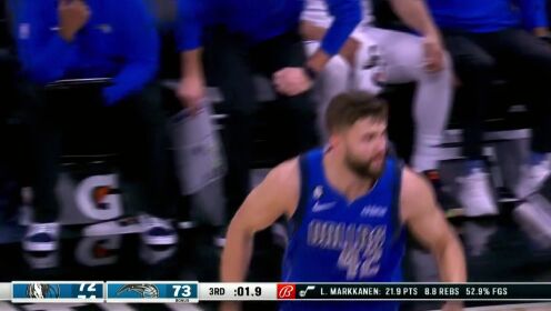 《NBA全场集锦》时间越紧手越稳 克勒贝尔无视防守突破快下勾手打进