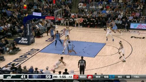 《NBA全场集锦》心有灵犀一点通 莫兰特风骚背传3J接球暴扣