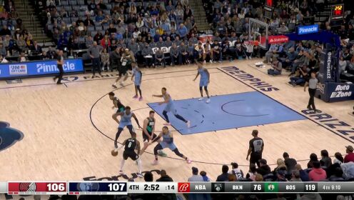 《NBA全场集锦》你永远可以相信表哥 利拉德关键时刻连中两记不讲理三分