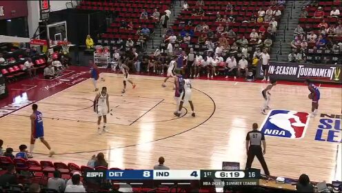《NBA全场集锦》NBA夏季联赛：活塞vs步行者英文原声全场回放