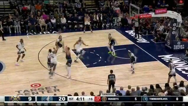 掘金vs森林狼第1节中文解说回放