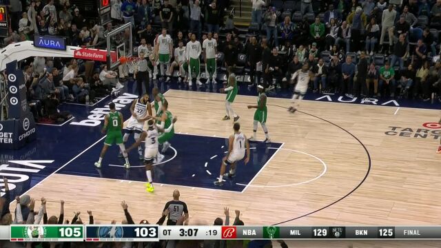 凯尔特人vs森林狼加时一英文原声回放